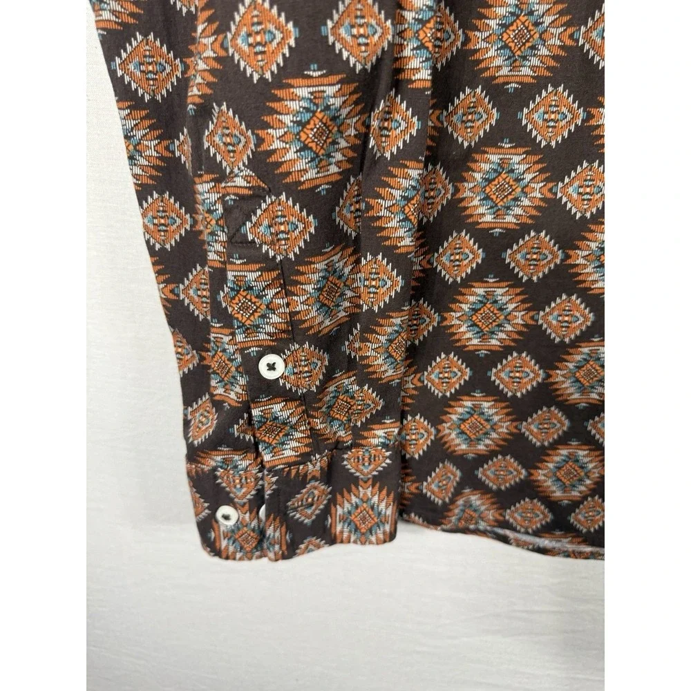 Cody James Button Down Long Sleeve Shirt Aztec Western Print Size Large - Picture 3 of 8